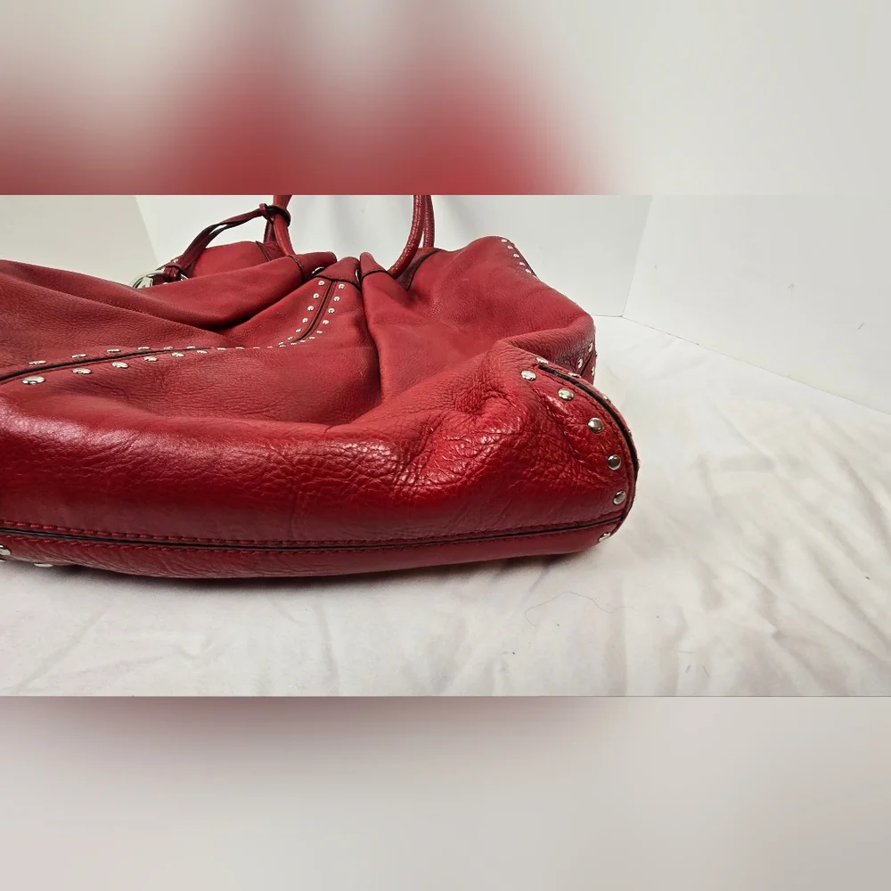 Michael Kors Astor Studded Black Leather X-Large Ring Tote Shoulder Bag EUC! - Picture 2 of 13